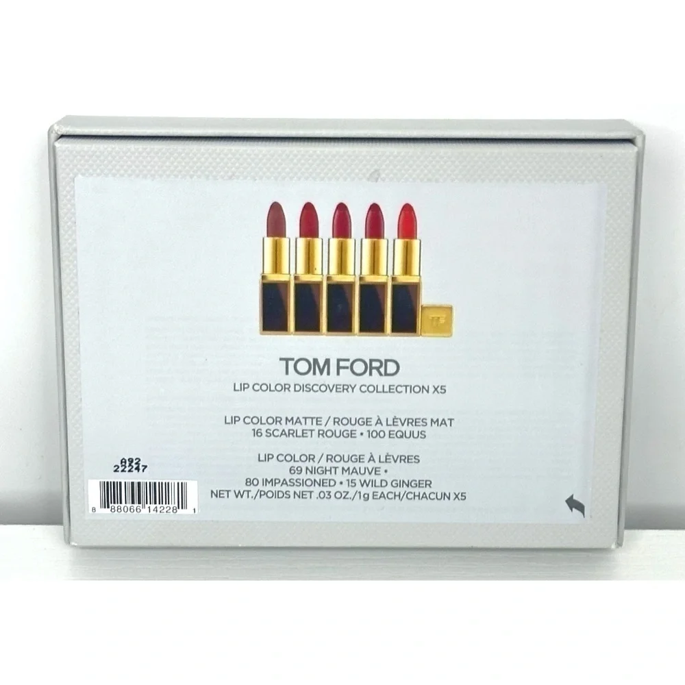 Tom FORD 5-Pc. Lip Color Discovery Collection Matte and Gloss Lipstick Set NEW